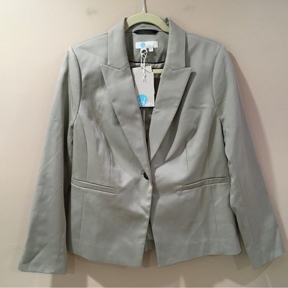 Boden Jackets & Blazers - Boden Single Breasted Blazer Grey Size Petite 10 Women’s  One Button Lined New